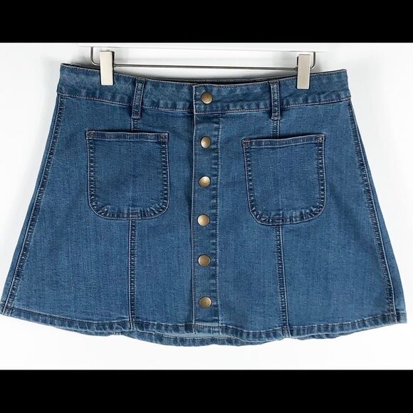 Altar’d State denim skirt, snaps down the front - Picture 8 of 8